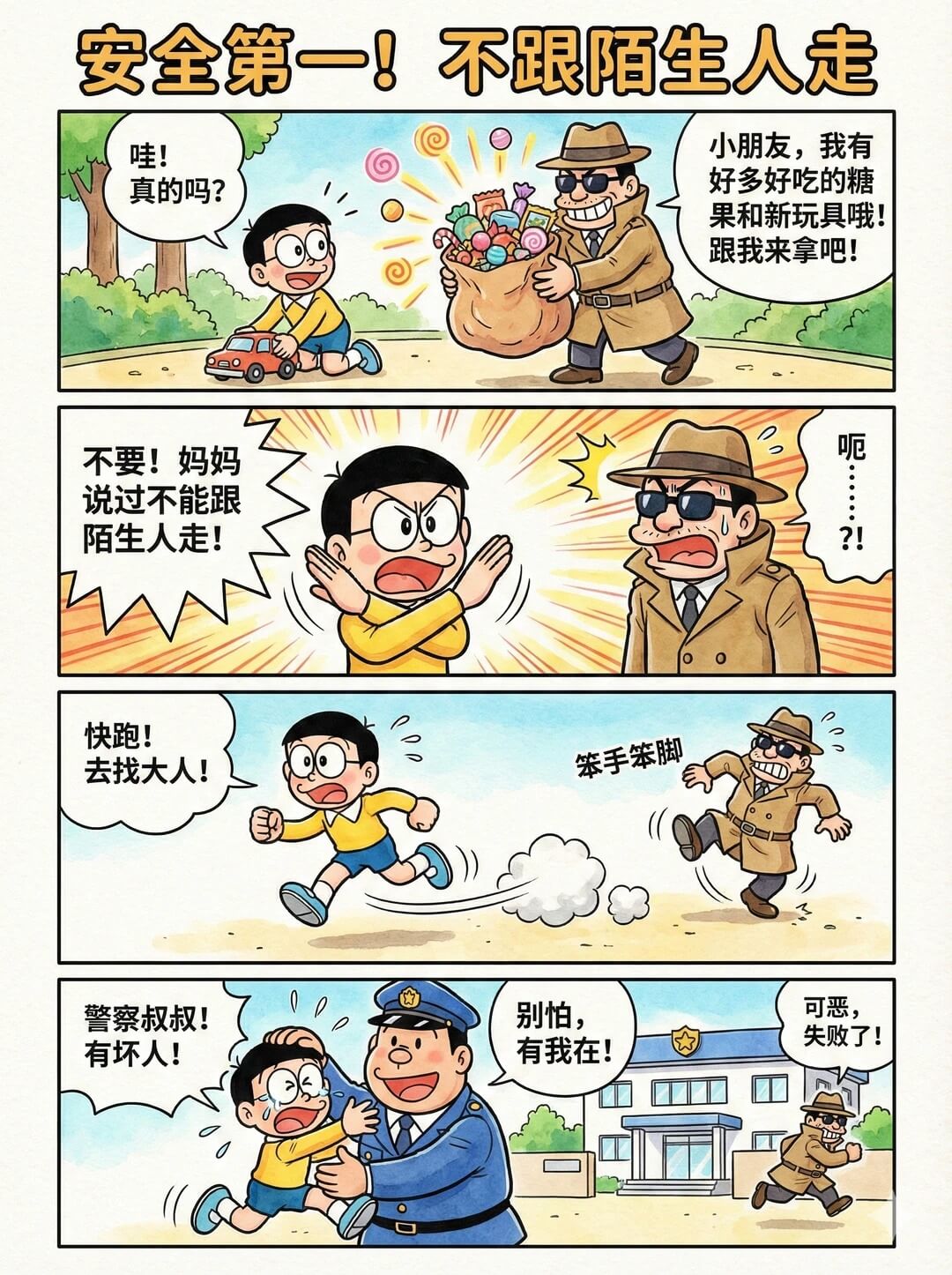 Doraemon Safety Comics in One Nano Banana Prompt
